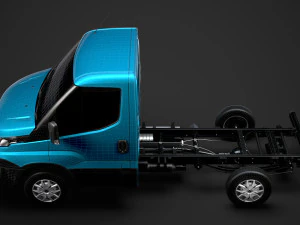 iveco daily single cab l1 chassis 2019 3D Model
