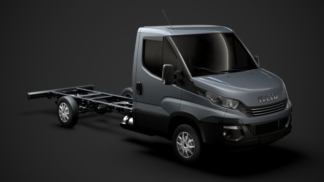 iveco daily single cab l3 chassis 2019 Modelo 3D .c4d .max .obj .3ds .fbx .stl .blend 