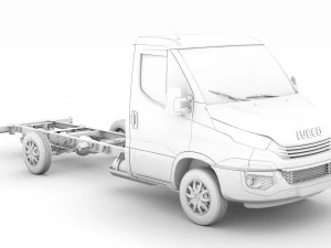iveco daily single cab l3 chassis 2019 3D Model