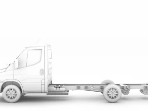 iveco daily single cab l3 chassis 2019 3D Model