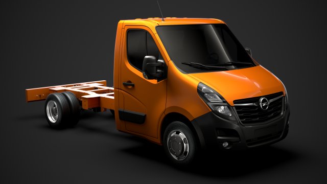 opel movano singlecab dw e20 chassis 2020 3D Model .c4d .max .obj .3ds .fbx .stl .blend