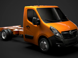 opel movano cabina singola dw e20 telaio 2020 Modello 3D