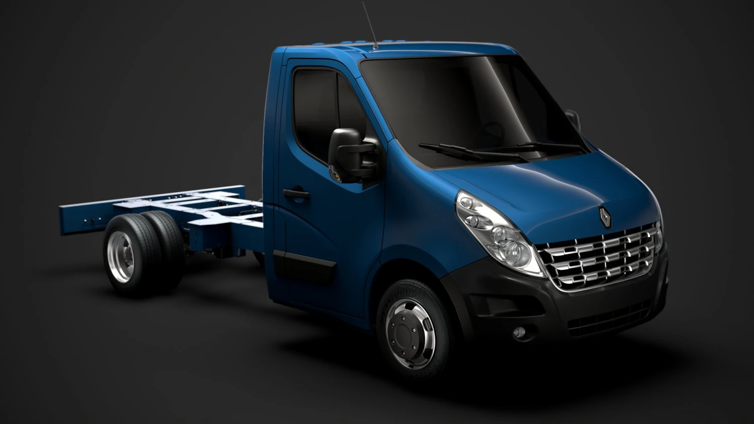 renault master singlecab dw e20 chassis 2010 3D Model .c4d .max .obj .3ds .fbx .stl .blend 