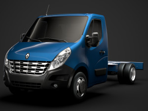 renault master singlecab dw e20 chassis 2010 3D Модель