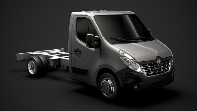 renault master singlecab dw e20 chassis 2014 Model 3D .c4d .max .obj .3ds .fbx .stl .blend 