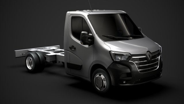 renault master singlecab dw e20 chassis 2020 Model 3D .c4d .max .obj .3ds .fbx .stl .blend 