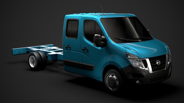 nissan nv400 crewcab dw e30 chassis 2014 3D Model .c4d .max .obj .3ds .fbx .stl .blend 