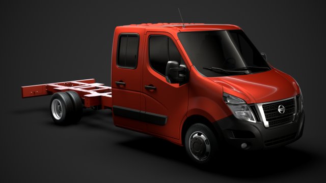 nissan nv400 crewcab dw e30 chassis 2020 Model 3D .c4d .max .obj .3ds .fbx .stl .blend 