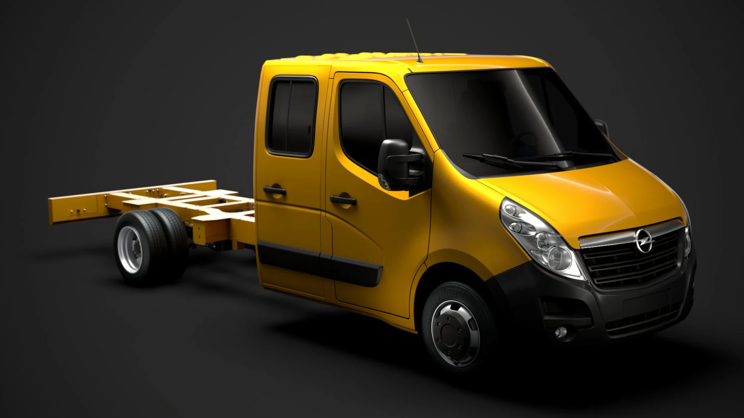 opel movano crewcab dw e30 chassis 2014 3D Model .c4d .max .obj .3ds .fbx .stl .blend 