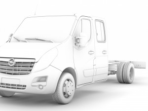 opel movano crewcab dw e30 chassis 2014 Modelo 3D