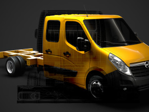 opel movano crewcab dw e30 chassis 2014 Modelo 3D