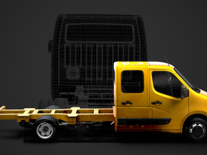 opel movano crewcab dw e30 chassis 2014 Modelo 3D