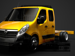opel movano crewcab dw e30 chassis 2014 Modelo 3D