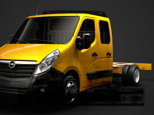 opel movano crewcab dw e30 chassis 2014 3D Model