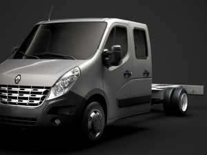 renault master crewcab dw e30 chassis 2010 3D Model