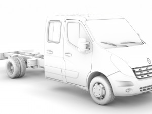 renault master crewcab dw e30 chassis 2010 3D Model