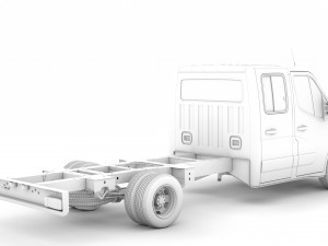 renault master crewcab dw e30 chassis 2010 3D Model
