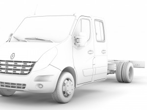 renault master crewcab dw e30 chassis 2010 3D Model