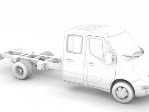 renault master crewcab dw e30 chassis 2010 3D Model