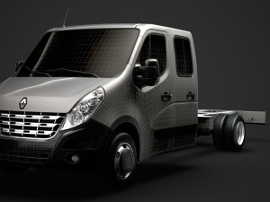 renault master crewcab dw e30 chassis 2010 3D Model