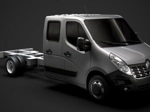 renault master crewcab dw e30 chassis 2014 3D Model