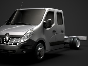 renault master crewcab dw e30 chassis 2014 Model 3D