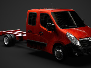 vauxhall movano crewcab dw e30 chassis 2014 3D Model