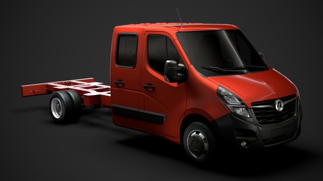 vauxhall movano crewcab dw e30 chassis 2020 Modèle 3D .c4d .max .obj .3ds .fbx .stl .blend 