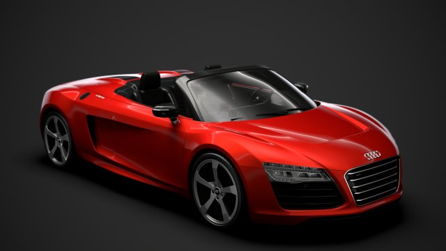 audi r8 e tron spyder 2016 3D Model .c4d .max .obj .3ds .fbx .stl .blend 