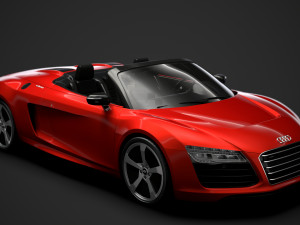 audi r8 e tron spyder 2016 3D Model