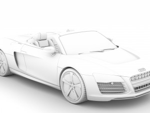 audi r8 e tron spyder 2016 3D Model