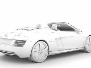 audi r8 e tron spyder 2016 3D Model