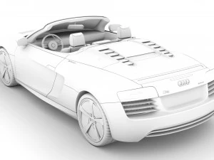 audi r8 e tron spyder 2016 3D Model