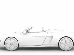 audi r8 e tron spyder 2016 3D Model