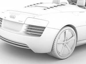 audi r8 e tron spyder 2016 3D Model