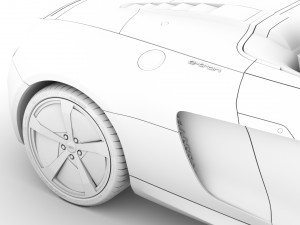 audi r8 e tron spyder 2016 3D Model