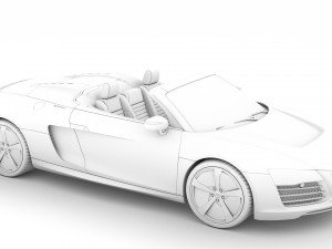 audi r8 e tron spyder 2016 3D Model