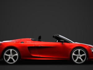 audi r8 e tron spyder 2016 3D Model