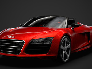 audi r8 e tron spyder 2016 3D Model