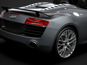 audi r8 lmx spyder 2016 3D Model