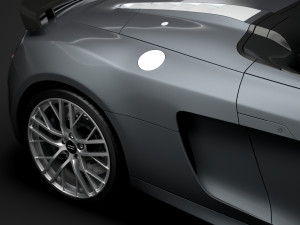 audi r8 lmx spyder 2016 3D Model