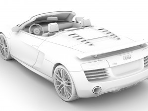 audi r8 lmx spyder 2016 3D Model