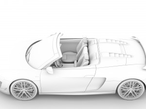 audi r8 lmx spyder 2016 3D Model