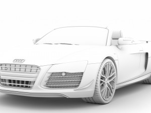 audi r8 lmx spyder 2016 3D Model