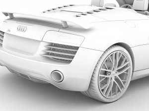 audi r8 lmx spyder 2016 3D Model