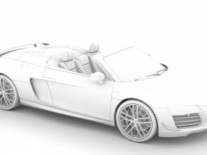 audi r8 lmx spyder 2016 3D Model
