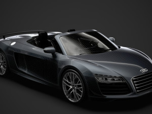 audi r8 lmx spyder 2016 3D Model