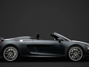audi r8 lmx spyder 2016 3D Model