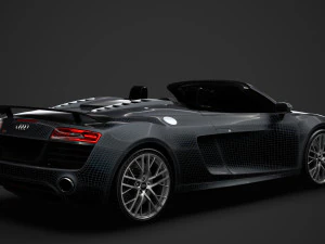 audi r8 lmx spyder 2016 3D Model