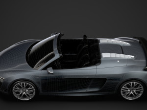 audi r8 lmx spyder 2016 3D Model